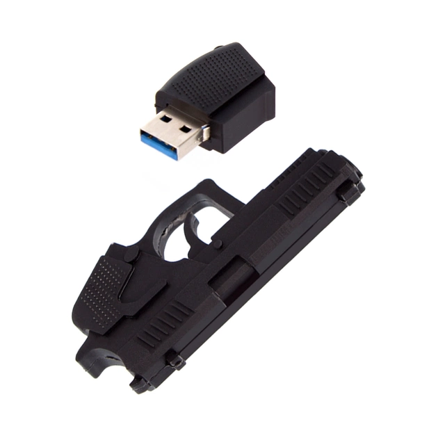 USB флеш накопичувач ColorWay Pistol 64 GB 3.0 Black (CW-USBPL64) - picture 3