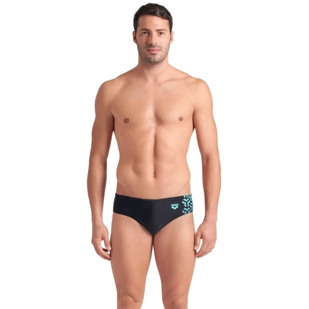 Плавки Arena Kikko V Swim Briefs 006750-508 чорний, бірюзовий 110 (3468337491552) - изображение 1