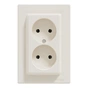 Розетка Schneider Electric ASFORA без заземлення подвійна крем (EPH9700123) - уменьшенное изображение 1