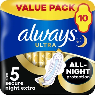 Гігієнічні прокладки Always Ultra Secure Night Extra Розмір 5 10 шт. (8006540093849) зображення 1