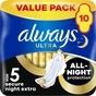 Гігієнічні прокладки Always Ultra Secure Night Extra Розмір 5 10 шт. (8006540093849) - уменьшенное изображение 1