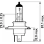Автолампа Philips галогенова 75/70W (13342 MDBV S2) - зменшене зображення 3