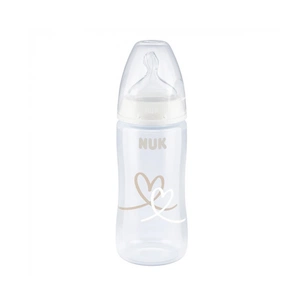 Пляшечка для годування Nuk First Choice Plus Серця 300 мл Бежева (3952398) зображення 1