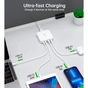 Зарядний пристрій Choetech GaN 2 USB-A / 2 USB-C 100W QC3.0/PD/PPS (PD8008-EU-WH) - зменшене зображення 6