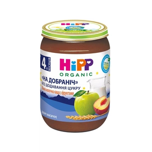 Дитяче пюре HiPP Фруктове органічне з манною молочною кашею 190 г (1223421) зображення 1