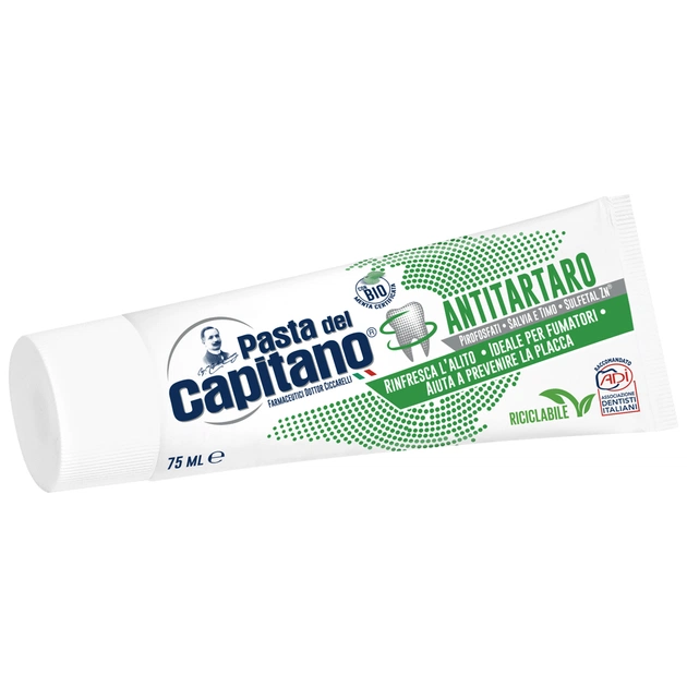 Зубная паста Pasta del Capitano Antitartaro Против зубного камня 75 мл (8002140039119) - изображение 1