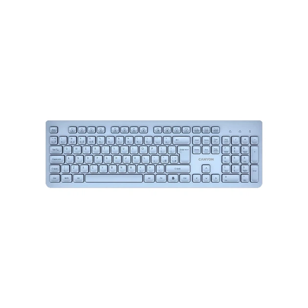 Клавіатура Canyon HKB-W01 Silent Wireless UA Blue (CNS-HKBW01BL) - зображення 1