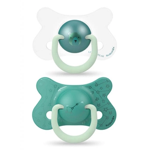 Пустушка Suavinex Зелений ведмідь 18 міс. 2 шт. нічна (307012) зображення 1