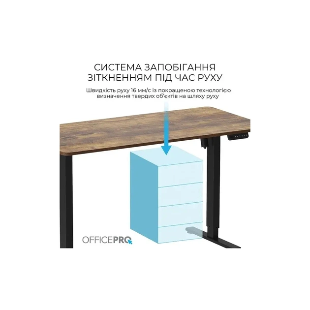 Комп'ютерний стіл OfficePro ODE1670DW Dark Wood/Black (ODE1670DW) - picture 7