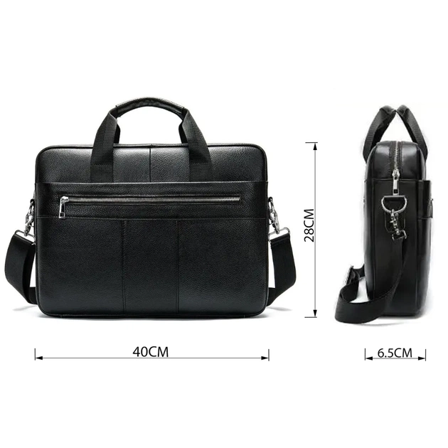 Сумка Vintage Шкіряна Чорна (14794) - зображення 3