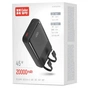 Батарея універсальна ColorWay 20 000 mAh DigiPower PD/45W, QC/4.0, Black (CW-PB200LP04BK) - зменшене зображення 5