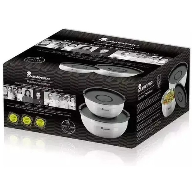 Миска MasterPro Foodies collection набір 2 шт з кришками 20/24 см (BGMP-1553) - изображение 5