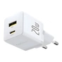 Зарядний пристрій Baseus 1xUSB-C 20W + 1xUSB white + cable USB-C to USB-C 60W 1.0m (P10111608213-01) - зменшене зображення 5