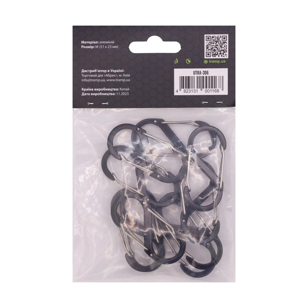 Карабін туристичний Tramp Набір 10 шт S-типу середній (UTRA-306) - picture 3