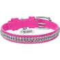 Нашийник для тварин WAUDOG Glamour з QR-паспортом "Стрази" XS Ш 9 мм рожевий (33067) - зменшене зображення 2