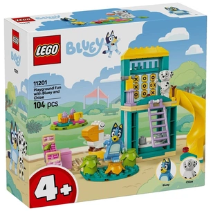 Конструктор LEGO Bluey Веселощі з Блуї та Хлоєю на ігровому майданчику (11201) зображення 1