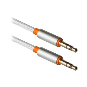 Кабель мультимедійний AUX Audio 3.5mm M/M 1.2m JACK01-03 white Defender (87513) зображення 1