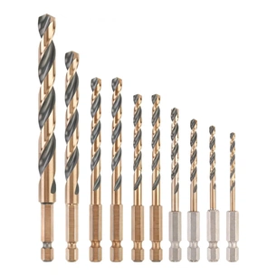 Набір свердл DeWALT по металу EXTREME Black & Gold, HSS-G, 10 шт, tough case (DT20620) зображення 1