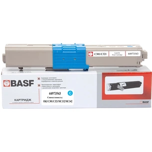 Тонер-картридж BASF OKI C301/C321/MC332/MC342/ 44973543 Cyan (KT-44973543) зображення 1