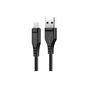 Дата кабель USB 2.0 AM to Micro 5P 1.2m 2.4A TPE C3-09 black Acefast (6974316280880) - зменшене зображення 1