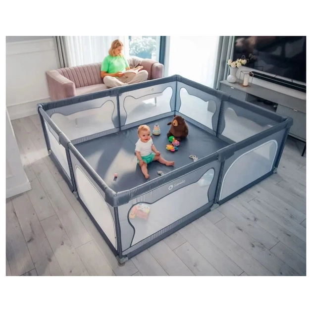 Дитячий манеж Lionelo Willow XL Grey Concrete (LO-WILLOW XL GREY CONCRETE) - picture 5