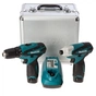 Шуруповерт Makita 10,8В (DF330D, TD090D, DC10WA, BL1013x2шт., Алюм.кейс) (LCT204) - зменшене зображення 1