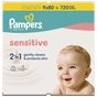 Дитячі вологі серветки Pampers Sensitive, 720 шт (8006530134750) - зменшене зображення 2