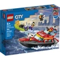 Конструктор LEGO City Човен пожежної бригади 144 деталі (60373) - зменшене зображення 1