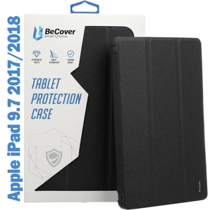 Чохол до планшета BeCover Tri Fold Soft TPU mount Apple Pencil Apple iPad 9.7 2017/2018 A1822/A1823/A1893/A1954 Black (708453) зображення 1