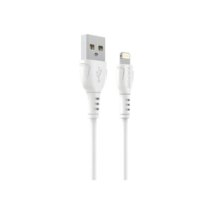 Дата кабель USB 2.0 AM to Lightning 1.0m 2.4A PVC BX51 white BOROFONE (6931474743909) зображення 1
