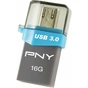 USB флеш накопичувач PNY flash 16GB Duo-Link OU3 USB 3.0/microUSB (FDI16GOTGOU3G-EF) - уменьшенное изображение 2