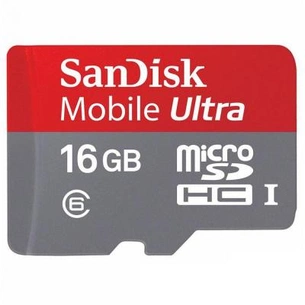 Карта пам'яті SanDisk 16GB microSDHC Class 10 UHS-I (SDSDQUAN-016G-G4A) зображення 1