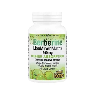 Витаминно-минеральный комплекс Natural Factors Берберин, Berberine LipoMicel Matrix, 60 гелевых капсул (NFS-04584) изображение 1