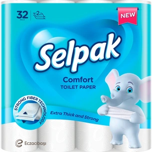Туалетний папір Selpak Comfort 2 шари 32 рулони (8690530274471) зображення 1
