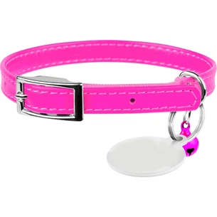 Нашийник для тварин WAUDOG Glamour з QR паспортом Д 22-30 см рожевий (32487) зображення 1