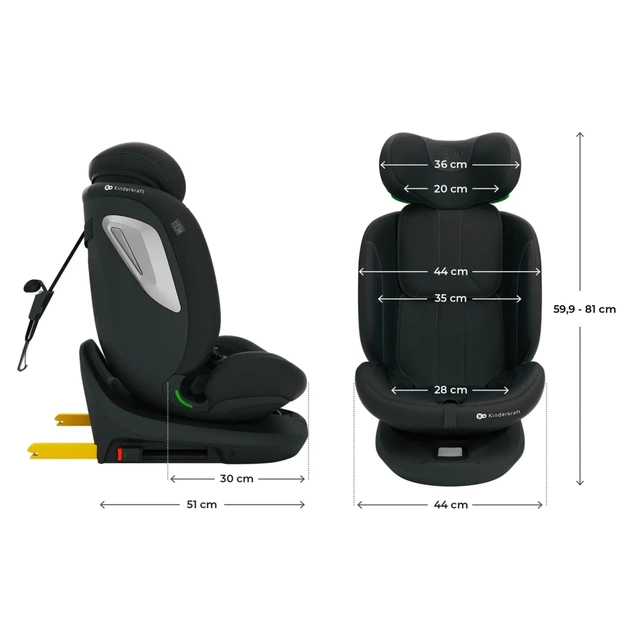 Автокресло Kinderkraft i-Grow 2 Plus i-Size Black (KCIGRO02BLKPL00) (5902533929825) - изображение 9