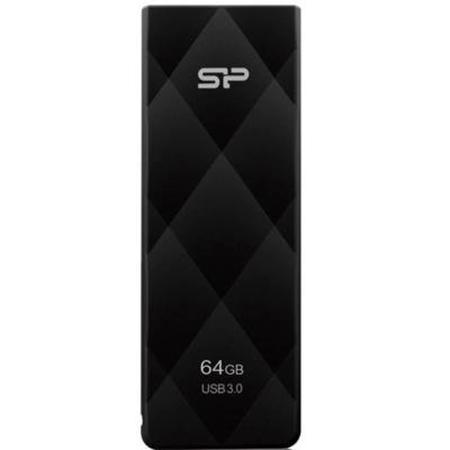 USB флеш накопичувач Silicon Power 64Gb BLAZE B20 black USB3.0 (SP064GBUF3B20V1K) - зображення 1