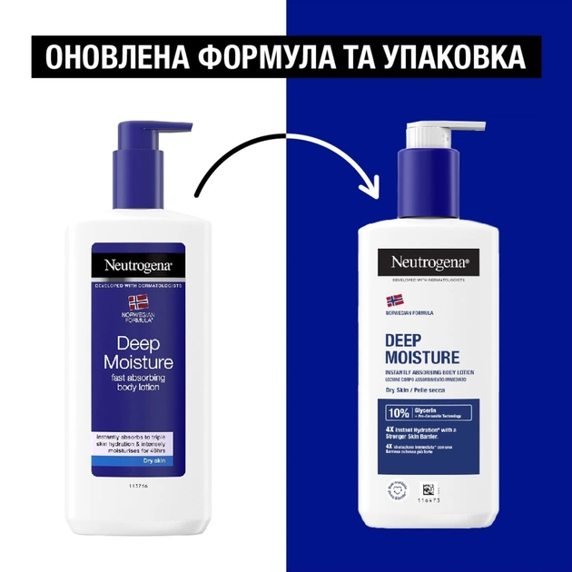 Лосьйон для тіла Neutrogena Норвезька формула Глибоке зволоження для сухої шкіри 250 мл (3574661190709/3574660514520/3574661759869) - picture 4
