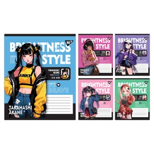 Зошит Yes Brightness style А5 24 аркушів лінія (767758) зображення 1