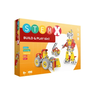 Конструктор Stem з болтами Build&Play 6 в 1 на 196 деталей (3858894673285) зображення 1