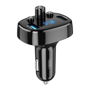 FM модулятор XO BCC-02 3.1A/2 USB Black (ВCC-02) изображение 1