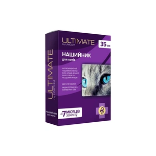 Нашийник для тварин Unicum ULTIMATE від бліх кліщів вошей та волосоїдів для котів 35 см (4820150205348) зображення 1