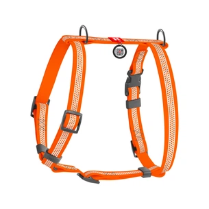 Шлея для собак WAUDOG Waterproof анатомічна Н-подібна, світловідбивна S помаранчева (32804) зображення 1