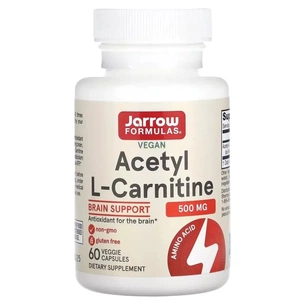 Вітамінно-мінеральний комплекс Jarrow Formulas Ацетил L-карнітин, 500 мг, Acetyl L-Carnitine, 60 вегетаріанських кан. (JRW15037) зображення 1