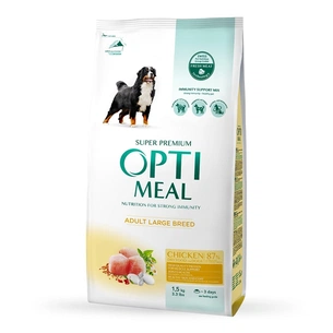 Сухий корм для собак Optimeal для великих порід зі смаком курки 1.5 кг (4820083905360) зображення 1
