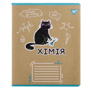 Зошит Yes предметний ХІМІЯ Black cat 48 аркушів, клітинка (767468) зображення 1