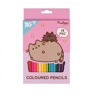 Олівці кольорові Yes 18 кольорів Pusheen рожевий (290733) зображення 1