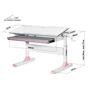 Парта Mealux Edmonton Multicolor Pink Lite (BD-610 W/MC + PN Lite) - уменьшенное изображение 3