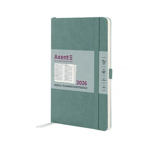 Еженедельник Axent датированный 2026 Partner Soft Skin 125х195, серо-лазурный (8509-26-48-A) изображение 1