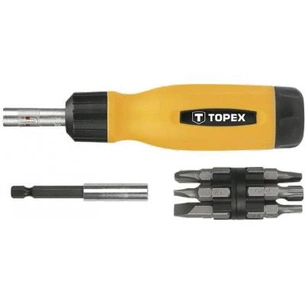 Набір викруток Topex з утримувачем, набір у футлярах 14 шт. (39D518) зображення 1